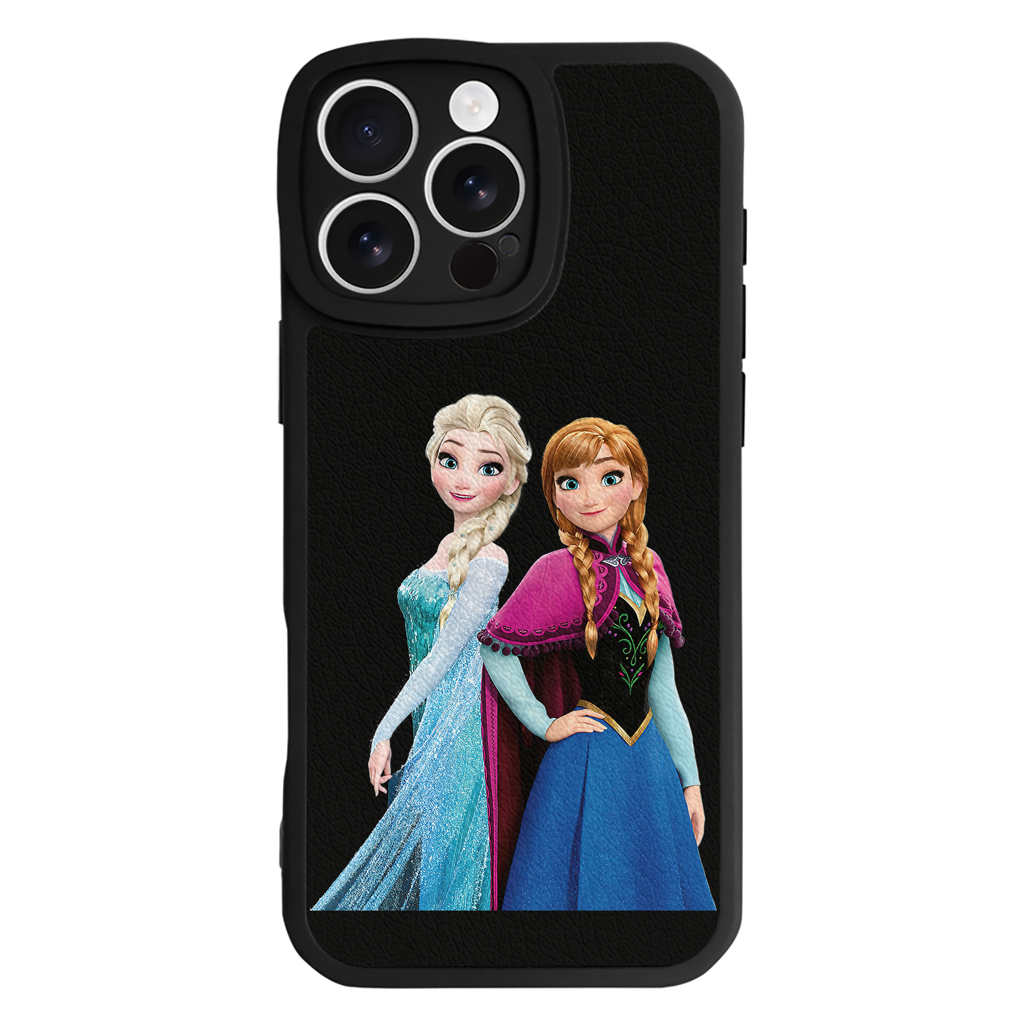 （画像用） アナと雪の女王 アンナ エルサ Frozen Anna Elsa 【iPhone 16シリーズ対応】シリコンスマホケース（レザー調） 材質：シリコン